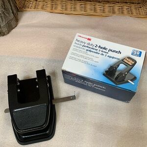 Heavy Duty  2- Hole Punch  Padded Handle